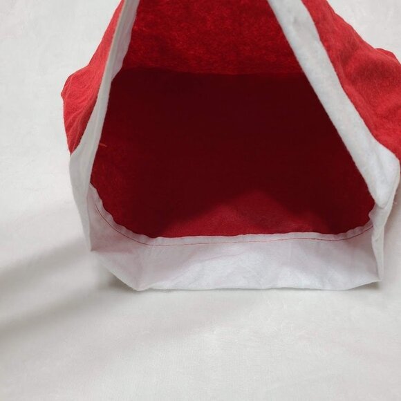 Giant Christmas Red Santa Hat Big Snowman Skeleton Oversize 19" X 23" - Picture 4 of 6